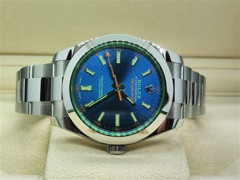 Rolex Milgauss Blu Vetro Verde FULL SET like NEW 